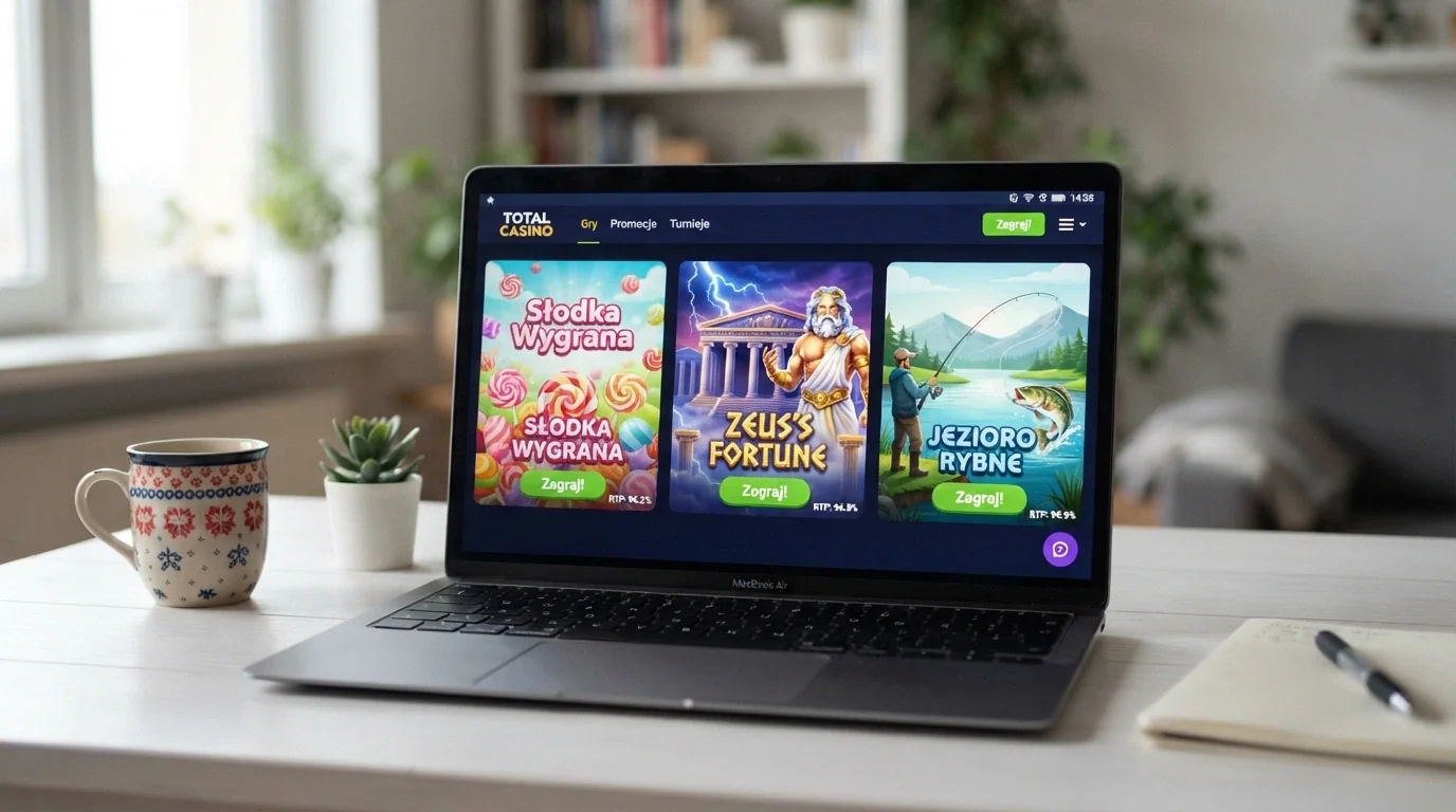 Najpopularniejsze sloty Pragmatic Play na ekranie kasyna: od lewej Sweet Bonanza, Gates of Olympus i Big Bass Bonanza z widocznymi wartościami RTP